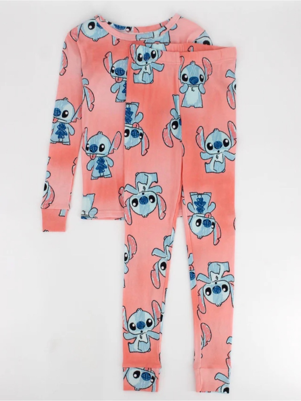 Kids Pink Stitch Pajama Set